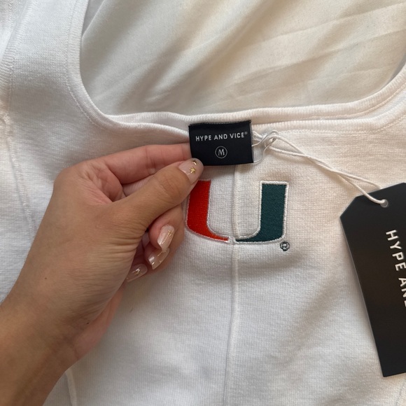 Hype and Vice White Tank Top University of Miami UM - Picture 2 of 3